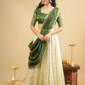 Chinon Silk Lehenga Set